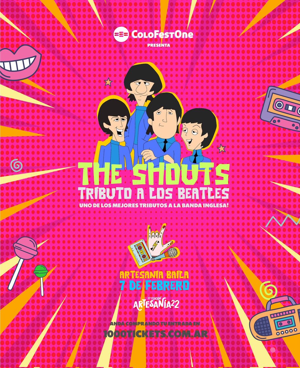 ColoFestOne's tweet photo. Marcaron un antes y un después en la historia mundial. El tributo que le faltaba a una ColoFestOne lo traen #TheShouts la mejor banda tributo a Los Beatles de Sudamérica. 
Lunes 7 de febrero. El lunes de tu vida. 
#ColoManija https://t.co/7QBcy3YZ97
