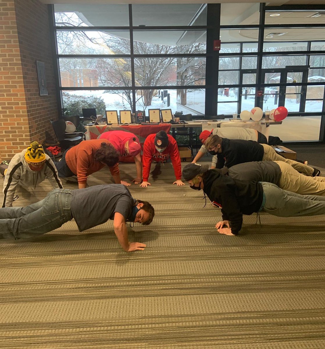 SVSUTKE's tweet photo. Thank you to everyone who donated for our push-up fundraiser for St. Jude! We raised a total of $452 and did 771 push-ups total in under 8 hours. https://t.co/JC3Twx8RIq