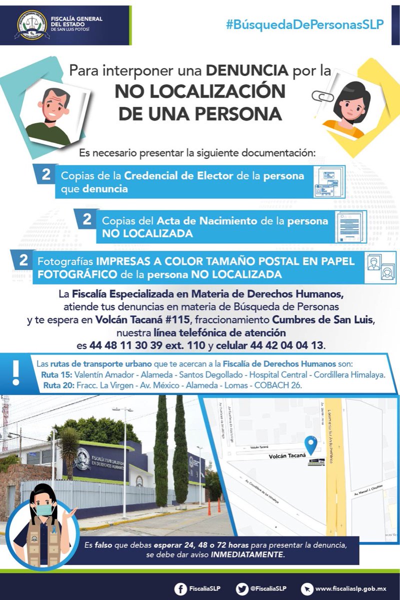 elemento_san's tweet photo. 🚨ES FALSO EL EXTENDIDO RUMOR DE QUE SE TIENE QUE ESPERAR 24 o 72 HORAS PARA INICIAR CON LA BÚSQIEDA DE UNA PERSONA🚨
https://t.co/ZfTTVf2tnN https://t.co/Zp75i8sbDX