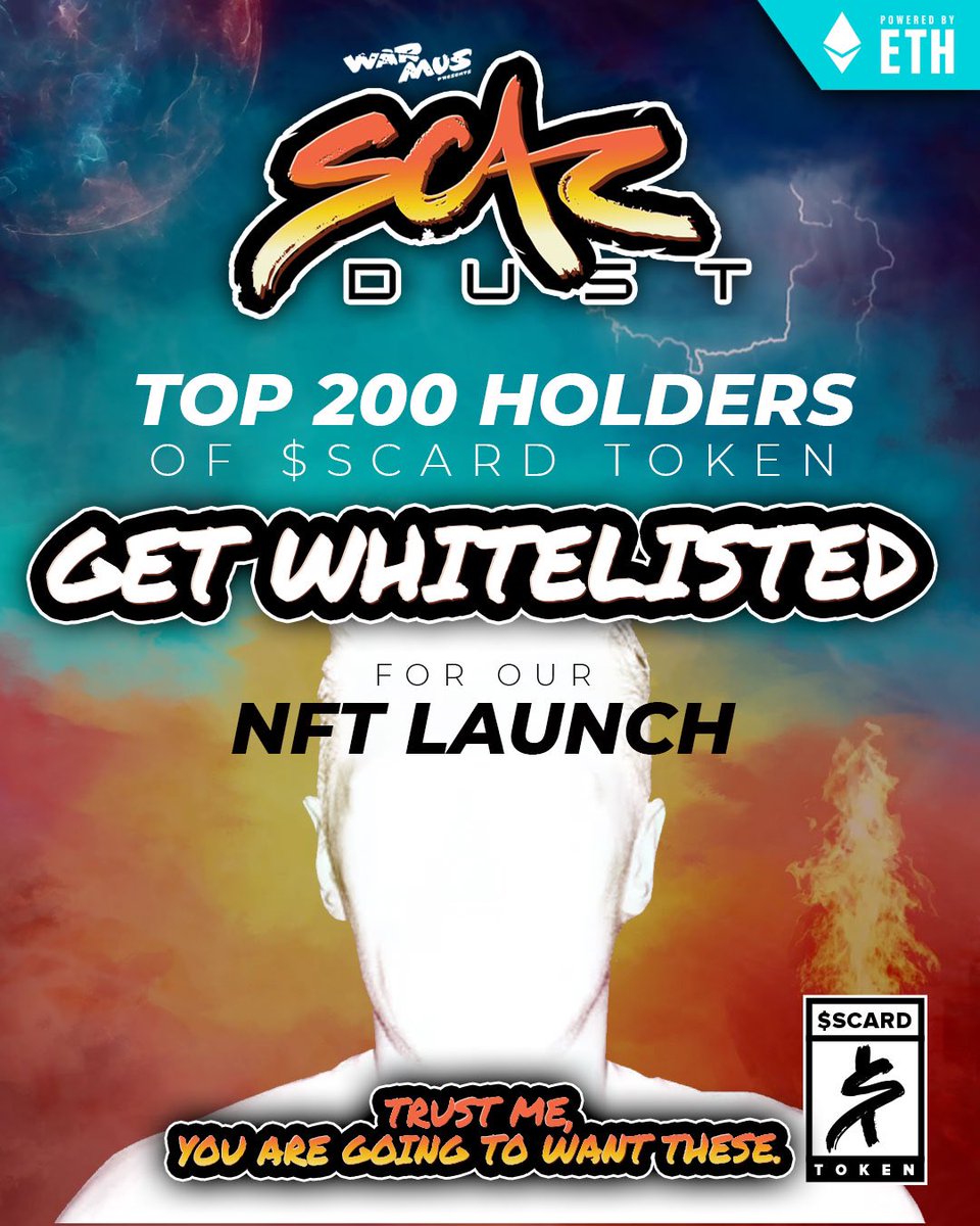 war_mus_'s tweet photo. Y’all want to know who is next on our team?! 

Yes, it has been confirmed. I will tweet his name and tag him once this receives 100 likes and 100 Retweet!

Oh, and you are definitely going to want to be whitelisted for these NFT’s 😎
#SCARDust #scard @scardust_io @premiumbusiness https://t.co/0vZ5dYoh5Y