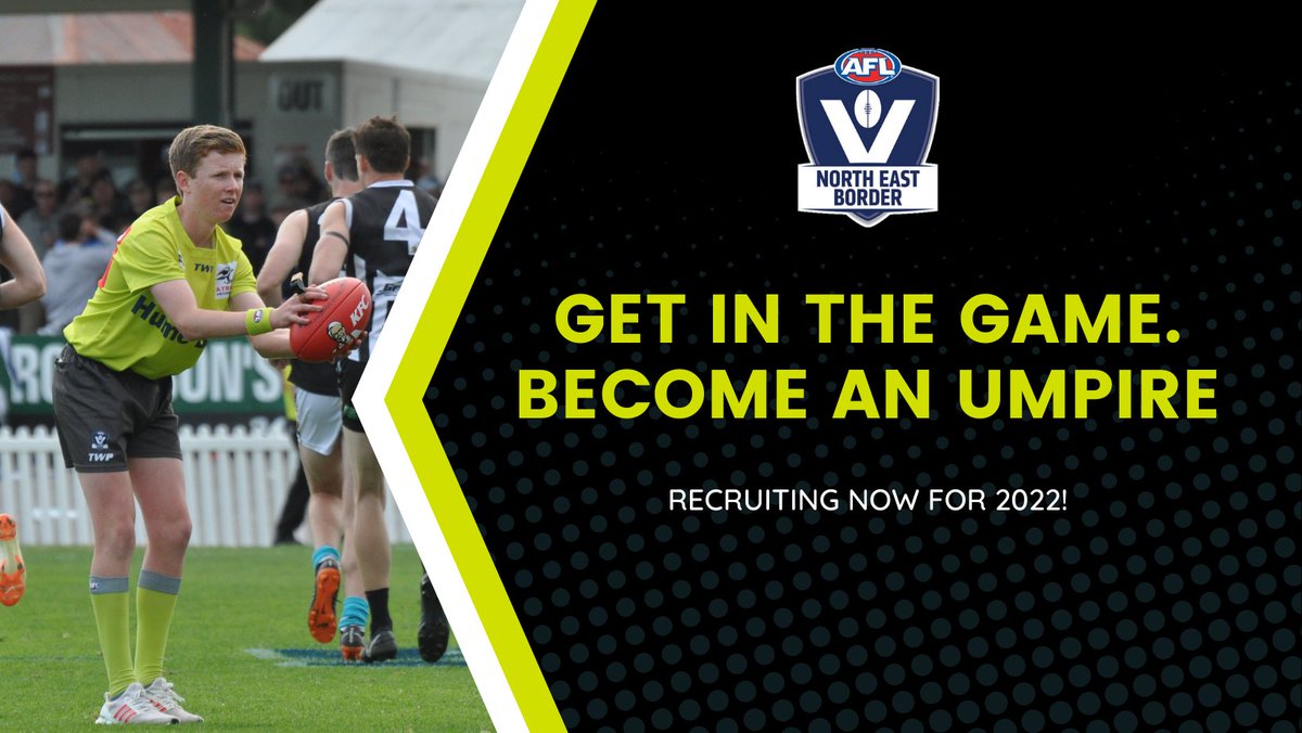 GET IN THE GAME. BECOME AN UMPIRE.
Discover the hidden secret of Australian sport, Umpiring.
Join your local umpiring group to earn money, get fit &amp; make friends.
Register your interest at bit.ly/31rtnVy