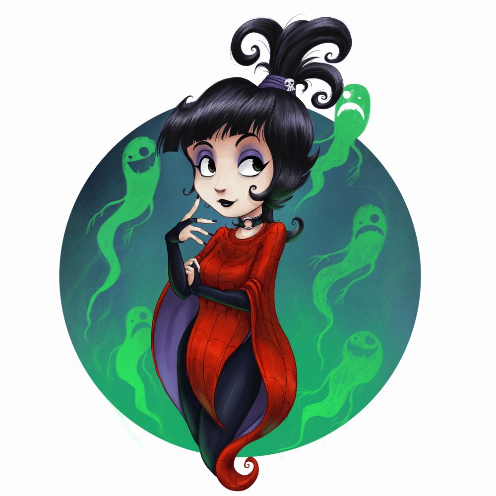 DaveReznor's tweet photo. Lydia Deetz #beetlejuice #illustration https://t.co/9XS0IM4T23