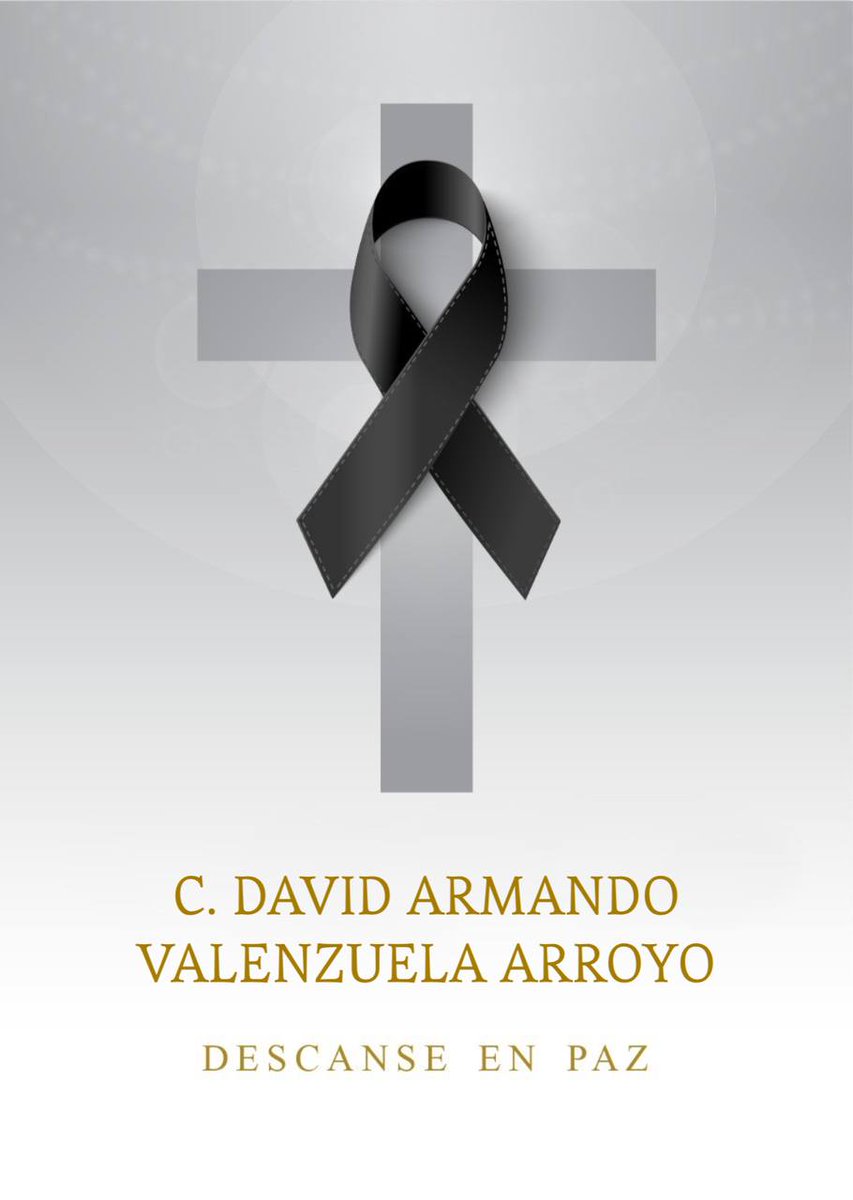 Expreso mis más sinceras condolencias a familiares, colaboradores y compañeros de partido por el lamentable fallecimiento de David Armando Valenzuela Arroyo, dirigente del PRD en Tamaulipas. 
Q. E. P. D