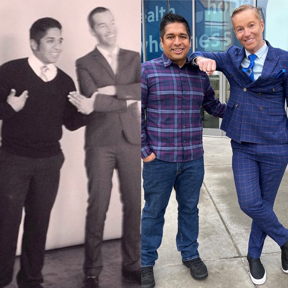 AlanSanchez's tweet photo. #TenYearChallenge @tvmarksallen Left: magazine photoshoot.  Right: Stockton Arena last week    #tvreporterlife https://t.co/xAtb4NxaaI