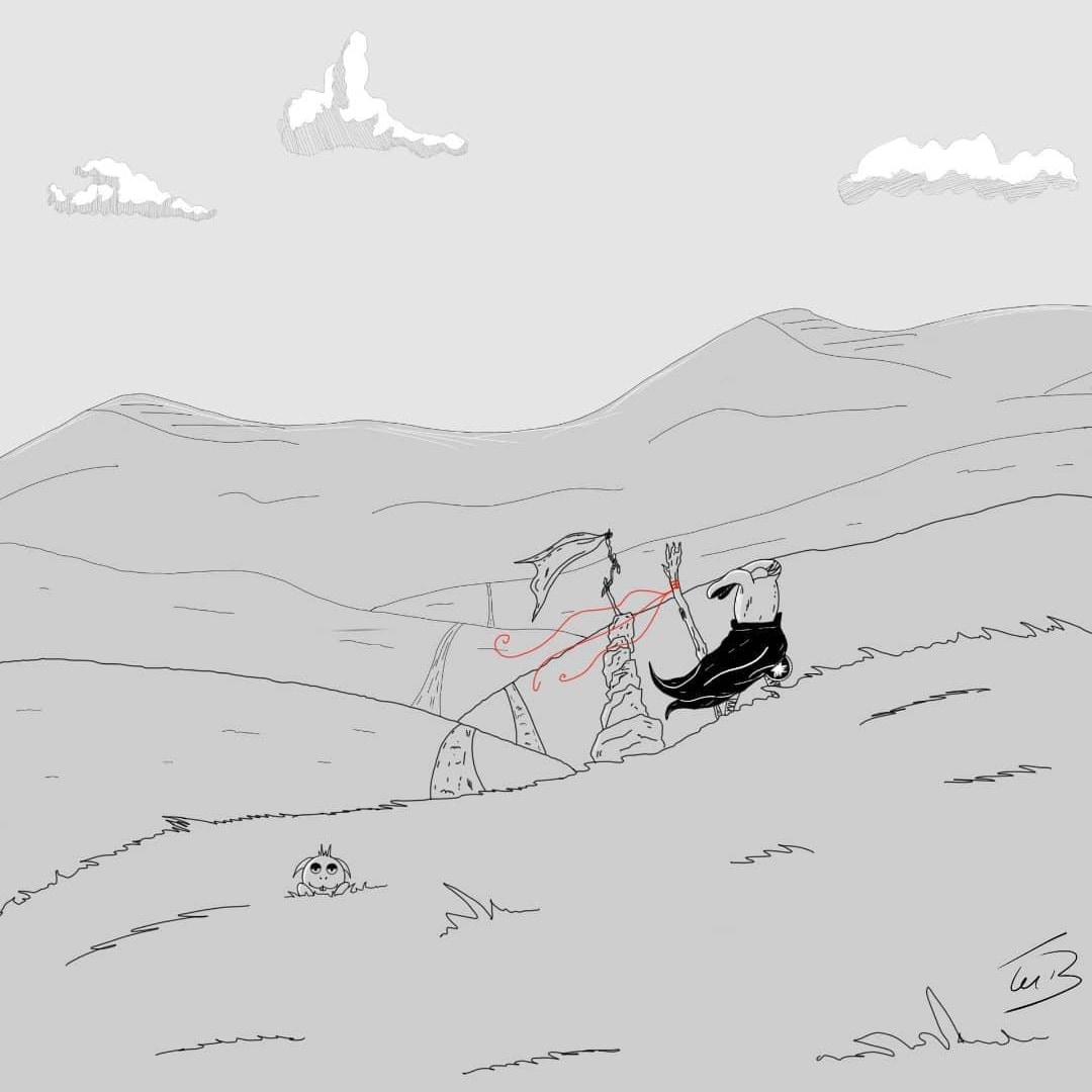 TeiBritoArt's tweet photo. #sketchingforbreath Its a long way to go home... #gamedev https://t.co/8HVnszkTOI