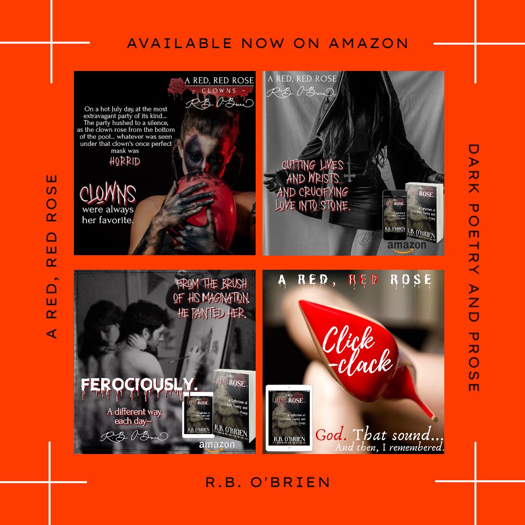 dajc_thoughts's tweet photo. It is often in the dark that we can see...
A RED, RED ROSE
by: R.B. O'Brien
@rbobrien120
NEW RELEASE - Available Now
https://t.co/Ap8ATNCxDV
#tuesdayteaser #gothic #horrorbooks #aredredrose #darkpoetry #shortstories #prose #rbobrien #darkpsyche #twistedtales #newrelease https://t.co/WInocoMG65