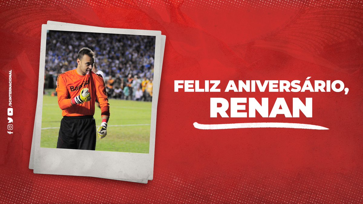 SCInternacional's tweet photo. Campeão da América e do Mundo, Renan foi recordista no gol colorado. Cria do Celeiro De Ases, voltou da Europa direto para os braços da torcida colorada. Hoje, o paredão completa 37 anos. Parabéns! 😍👏🇦🇹 https://t.co/BMzH2SyvsA