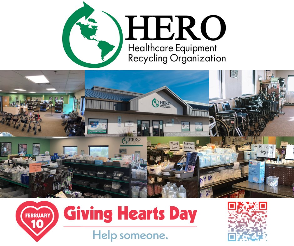 HEROFargo's tweet image. Please support HERO - Healthcare Equipment Recycling Organization during Giving Hearts Day, Feb. 10th. 
app.givingheartsday.org/#/charity/29
#givingheartsday #helpsomeone