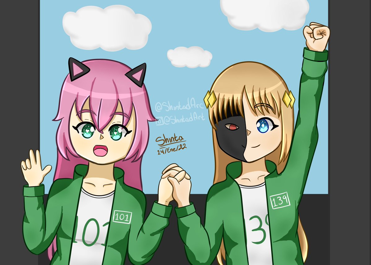 ShintadArc's tweet photo. Lo terminé justo a tiempo xDD
Que les vaya muy bien el día de hoy @LakshartNia y @IamCristinini, las amo ♥
Esta ilustración es del día 5 de la gallinita ciega de los Squid Games.

#SquidCraftGames #Minecraft #SquidGameMinecraft #Los11delaremontada https://t.co/7vgkKgkF9M