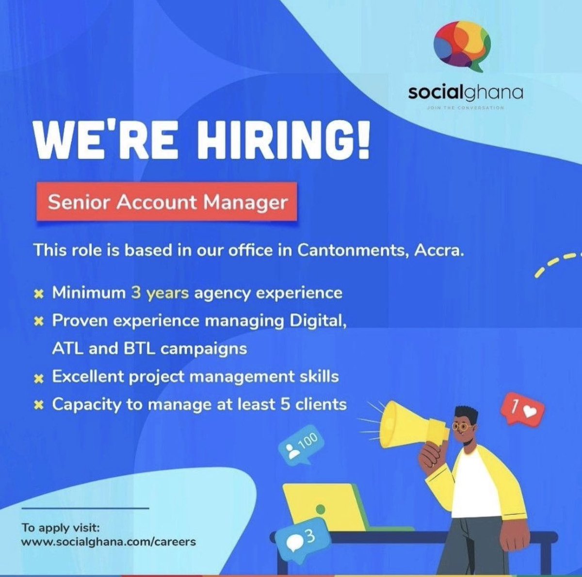 vacancygh_'s tweet photo. Help someone on your TL get a job by retweeting this post or quoting it !!! 

All info concerning the job is on the flyer !! 

———
#jobsinghana #ghana #ghanajobs 

————

Harmattan | Twene Jonas | Nabco  | ghana | shatta Wale | ghana | Nima | daterush https://t.co/HRVbG3LJ0L