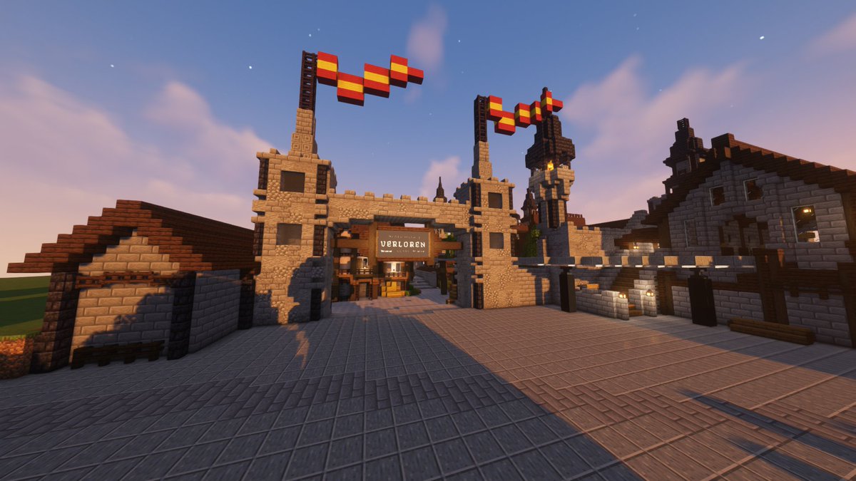 pixolian's tweet photo. Verloren is now officially open at Fir Mount Park! This has been a long project for me and im very proud of it! If you get a moment, take a look around! /warp verloren

Featuring:
- CURSE, Double Launch Coaster
- Descent, 100 block tall drop tower
- The Labyrinth, Maze https://t.co/U2bosCQTt5