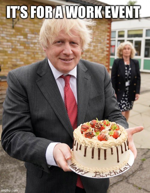DrupalGideon's tweet photo. Nobody told me it was a party. #PartyGate #BorisJohnsonResign #BorisResign #borisjohnson #ToryCorruption #torysleeze #torylies #happybirthdayboris https://t.co/gk9LZshZiR