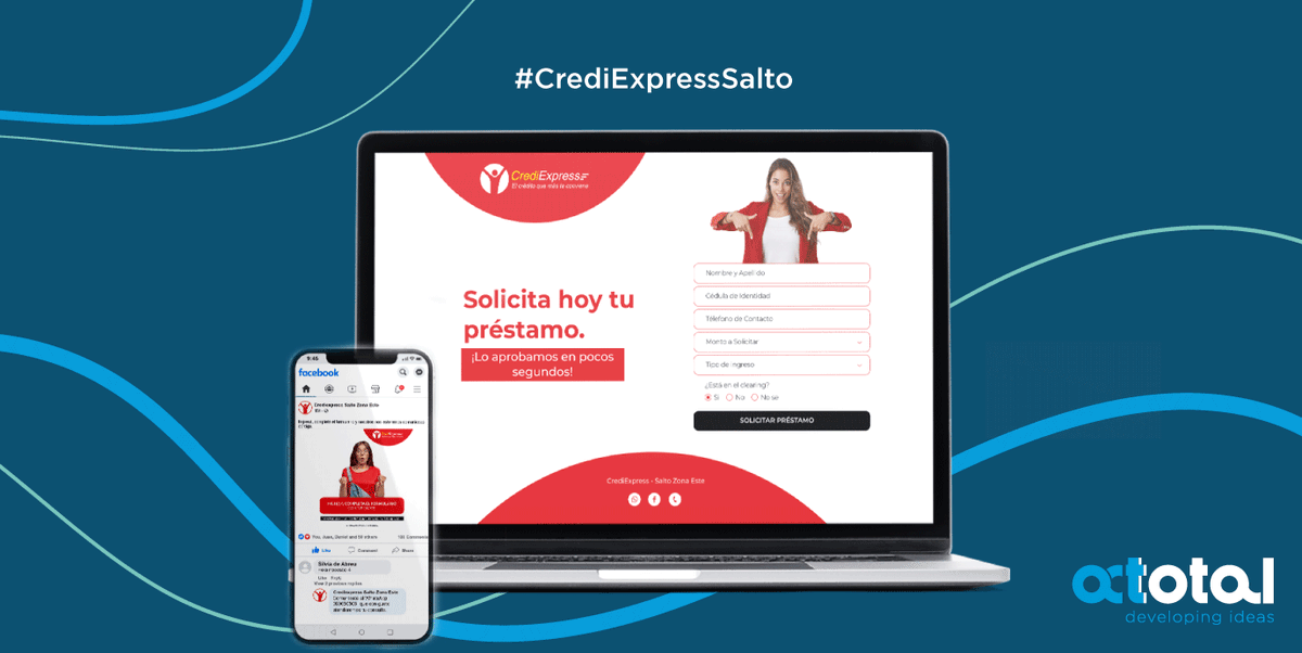 actotal_tech's tweet photo. #ACTotalProjects | De acuerdo a las necesidades de CrediExpress, diseñamos y desarrollamos una landing page optimizada para recibir prospectos e implementamos campañas en Facebook para dicho objetivo.
¿Has pensado en potenciar tu negocio con #MarketingDigital? https://t.co/Zz51x6eH3R