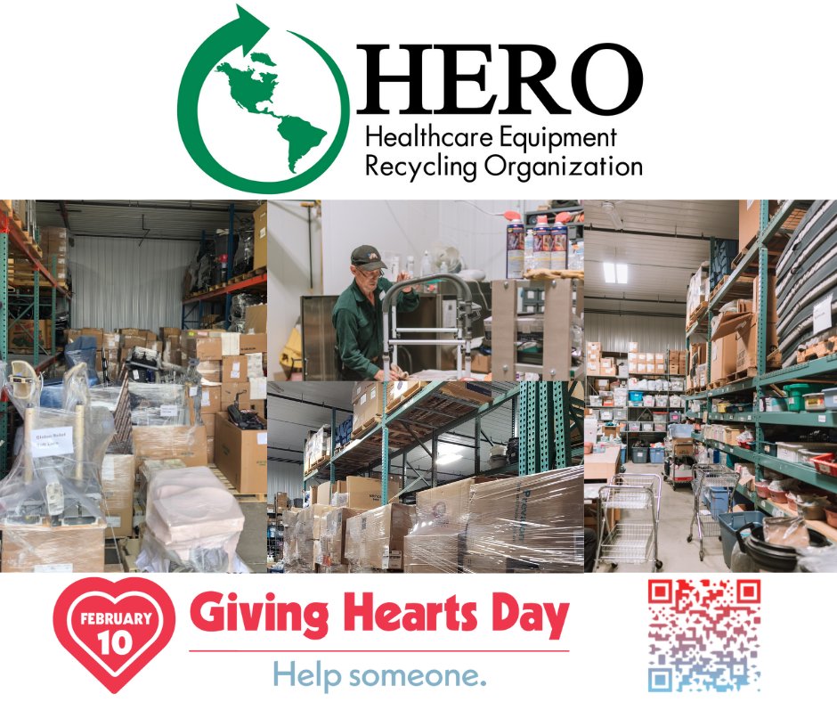 HEROFargo's tweet image. Please support HERO - Healthcare Equipment Recycling Organization during Giving Hearts Day, Feb. 10th. 
app.givingheartsday.org/#/charity/29
#givingheartsday #helpsomeone