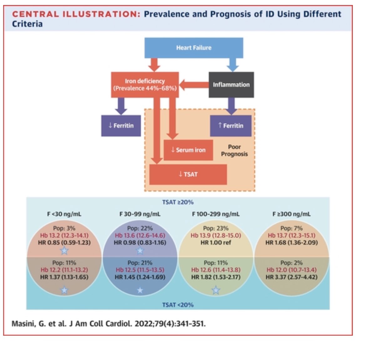 Alfonso Valle (@vallealfonso) on Twitter photo Criteria for Iron Deficiency in Patients With HF
👉Different definitions of ID provide discordant results for prevalence and prognosis
👉Definitions lacking specificity may attenuate the benefits of intravenous iron observed in trials <a href="/secardiologia/">Soc Esp Cardiología</a> Criteria for Iron Deficiency in Patients With HF
👉Different definitions of ID provide discordant results for prevalence and prognosis
👉Definitions lacking specificity may attenuate the benefits of intravenous iron observed in trials <a href="/secardiologia/">Soc Esp Cardiología</a>