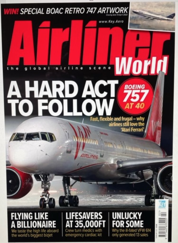 FriedbergLionel's tweet photo. My latest book #THEFLYINGSPRINGBOK is featured in the current issue of @_airlinerworld the world’s most popular &amp; widely-read aviation magazine. Here's a peek of the 8-pages spread. On newsstands NOW! #theflyingspringbok #airlinerworld #ssa https://t.co/P0lcndNmDn https://t.co/BtJrqlu6PA