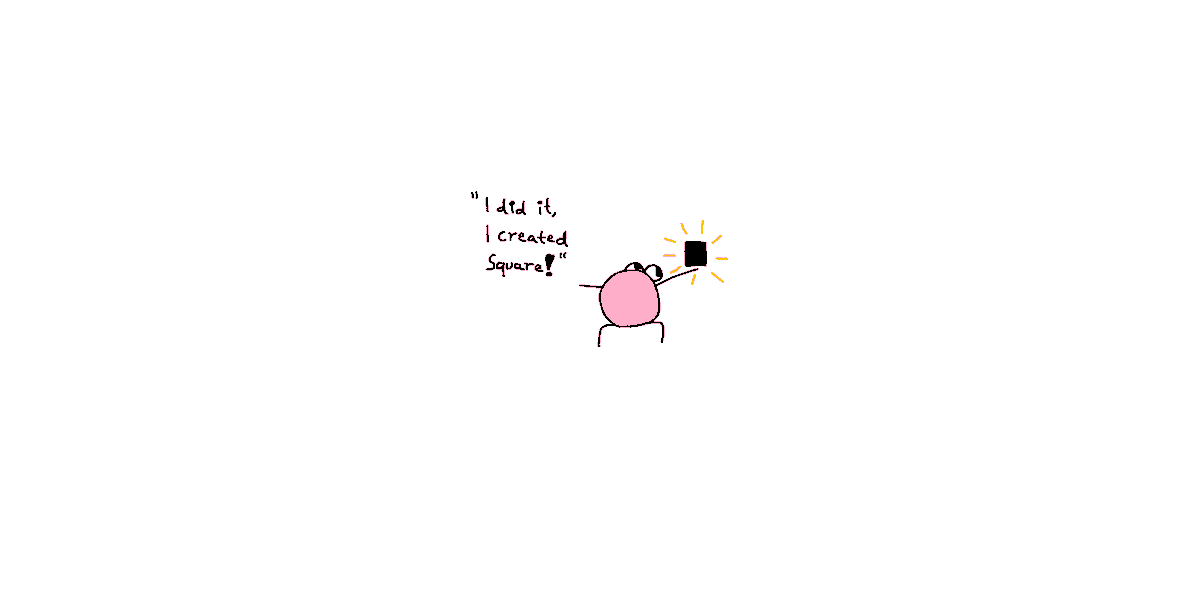 Paintanial's tweet photo. how square was created! #paintanial #newinvention #revolutionary https://t.co/bSON3onvPY