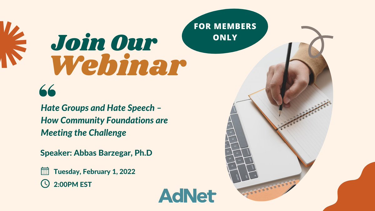AdNetCF's tweet image. We have an interesting webinar coming up for the AdNet community on Tuesday, Feb 1 @ 2PM EST. All members are invited! Register now from our website: adnetcf.org/about-adnet/ed…