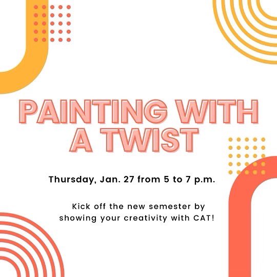 Join us for Painting with a Twist on Thursday, Jan. 27 from 5 to 7 p.m. getinvolved.wayne.edu/event/7697268