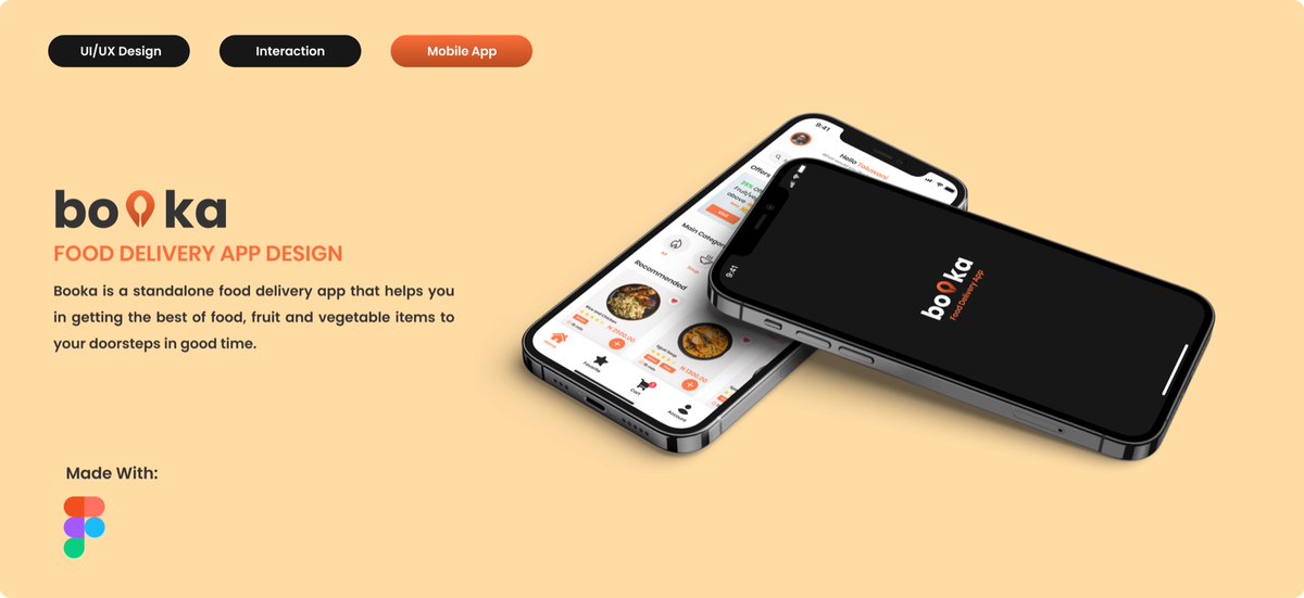 that_sameguy's tweet photo. https://t.co/n7C7G2B7LL

Booka is a standalone food delivery app that brings local dishes, fruit and vegetables to your door steps, at affordable prices in good time.

What do you think about my design?😊

#uidesign #uiux #uiuxdesign #fooddelivery #mobileapp #Food #localdishes https://t.co/5rIT73S6o2