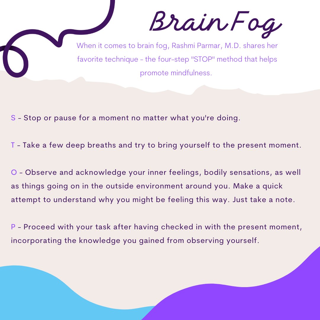 Rashmi Parmar, M.D. Explains how stress may play a role in your brain fog and her favorite technique to help promote mindfullness in the HelloGiggles article

hellogiggles.com/lifestyle/what…