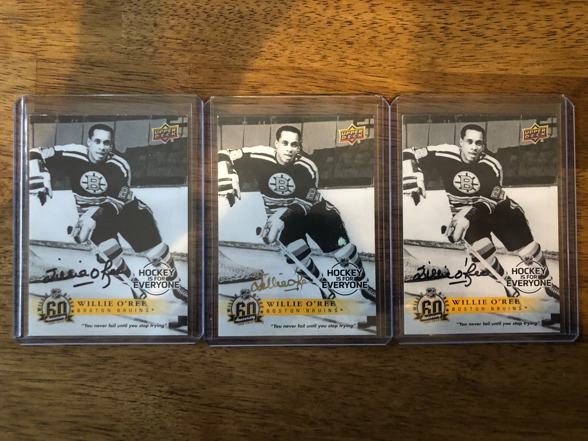SniderHockey's tweet photo. GIVEAWAY❗️ #SniderHockey is giving away 3 hockey cards signed by @HockeyHallFame member &amp; @NHL legend, Willie O'Ree!
To win: 
1️⃣ Follow @SniderHockey on Twitter. (Must be following us to win!)
2️⃣ Like &amp; retweet this tweet. 
Winners will be selected at random from all socials. https://t.co/6mSqmFQOx9