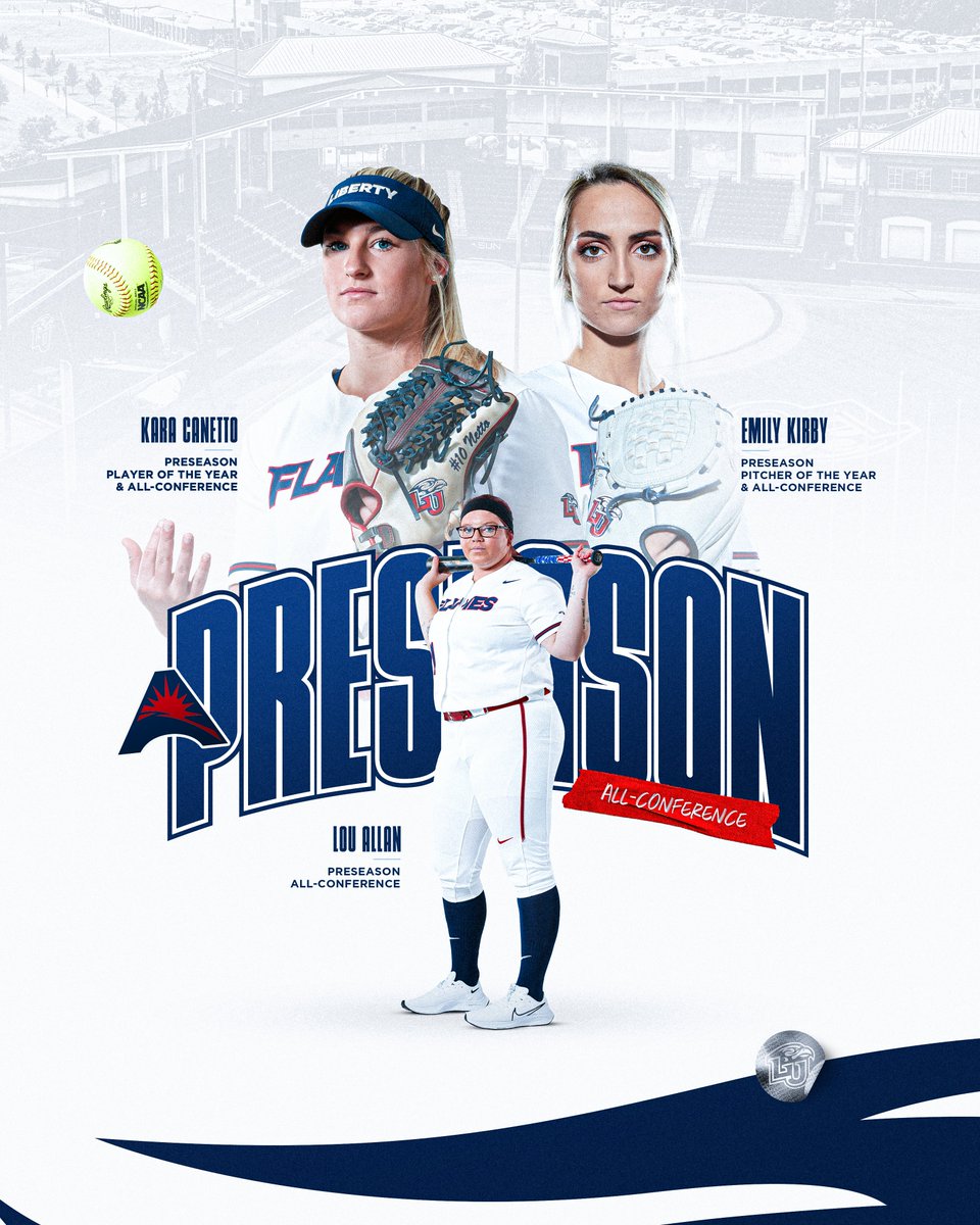 Netto, Kirby, and Lou representing the Flames with Preseason <a href="/ASUNSoftball/">ASUN Softball🥎</a> honors. #DIG