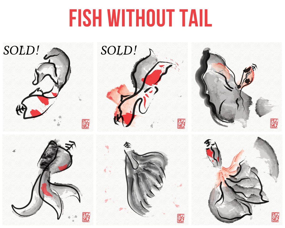 Alexs_arts's tweet photo. I am pleased to tell you that two works of this series were recently sold but there are still 4 available, do not miss the opportunity to take one with you.
"Fish without tail" is a series that subtly pays homage to freedom and transformation. 
https://t.co/jH0gG9nkHJ
 #nftFAC https://t.co/qloLQCJhVw