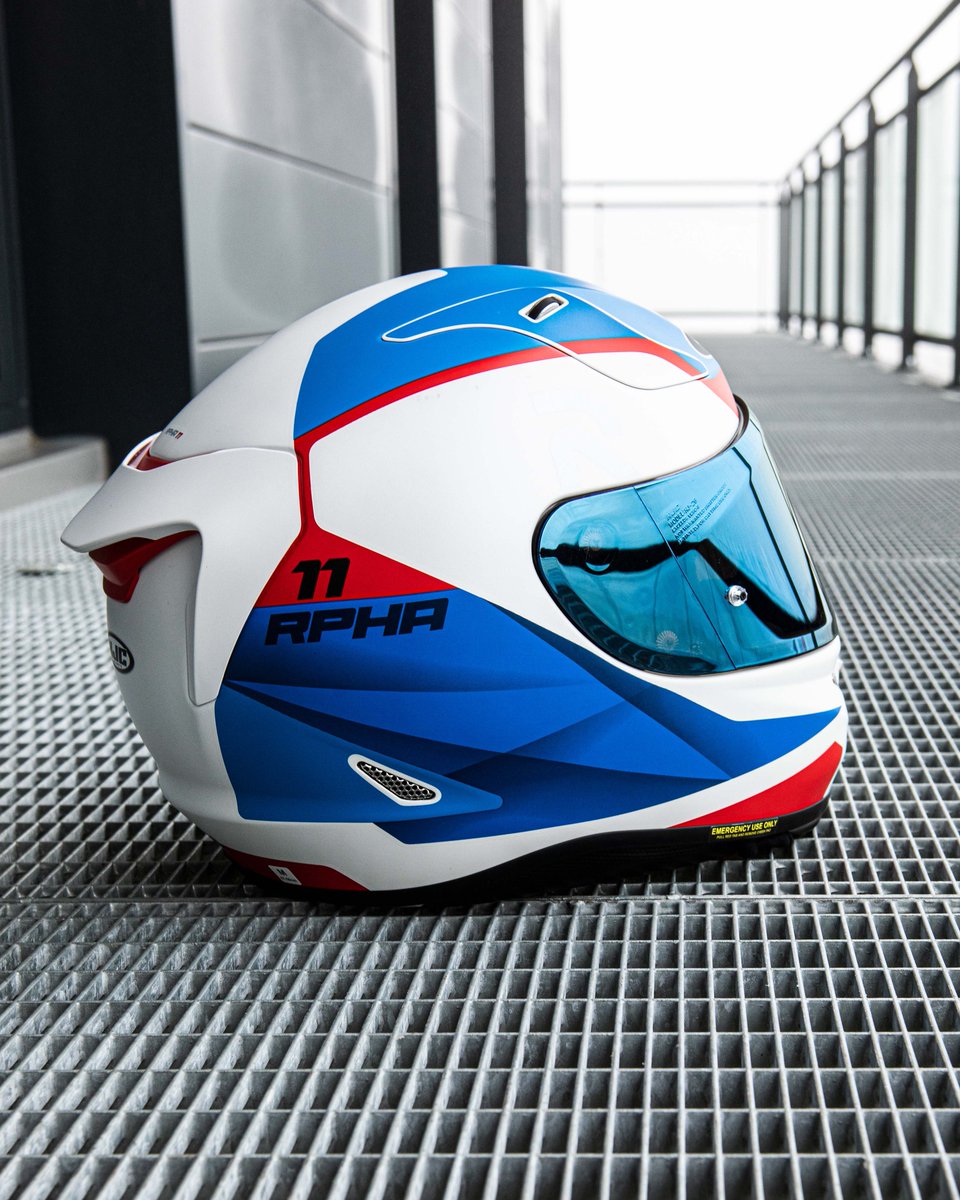 Brand new #RPHA11 from @hjchelmets Looks Cool, love the colours, what's your thoughts? Any fans? #motorcyclehelmets #HJC