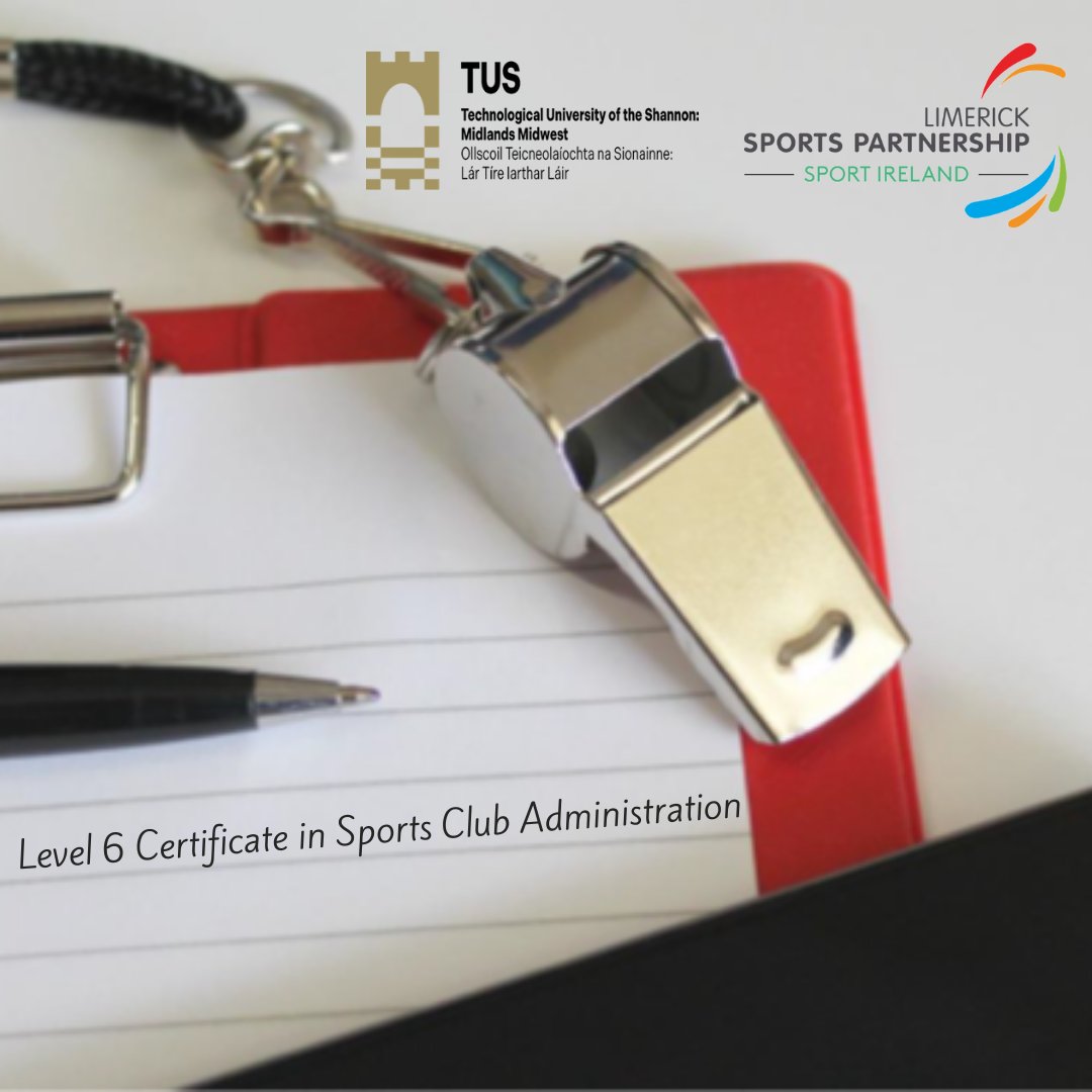 Limericksports's tweet photo. 📣  @LITFLLimerick, in partnership with LSP, are running a Course in Sports Club Administration (Level 6)

📍 Online 
📆 1st Feb - 10th May
🕖 2 hrs per week, Tuesdays 7pm-9pm

Closing date to apply is Wed 26th Jan. 

Register/Info 
👉 https://t.co/erAqjSwgmQ

#FlexibleLearning https://t.co/JKef6w9O6k