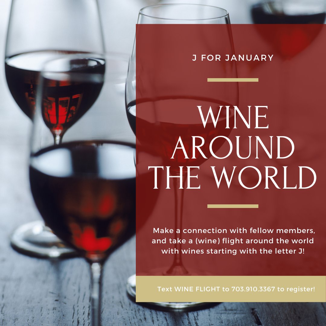 TowerTysons's tweet photo. Join us on January 26th at 5:30pm for a wine flight around the world! https://t.co/e4L5ABswFH
