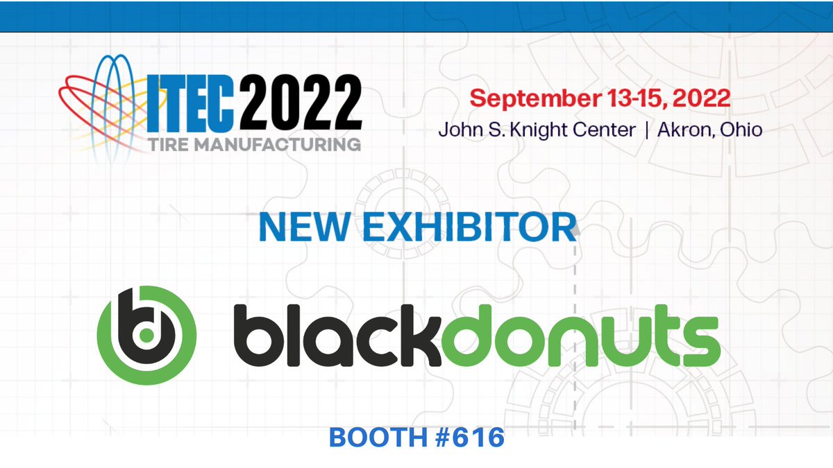 RubberNews's tweet photo. The team at Black Donuts will join us for #ITEC2020. A one-stop-shop for tire manufacturers, follow their roadmap to discover the smarter future of tire manufacturing. More at https://t.co/8Z9G0JF5iB https://t.co/GW99OJI6J5