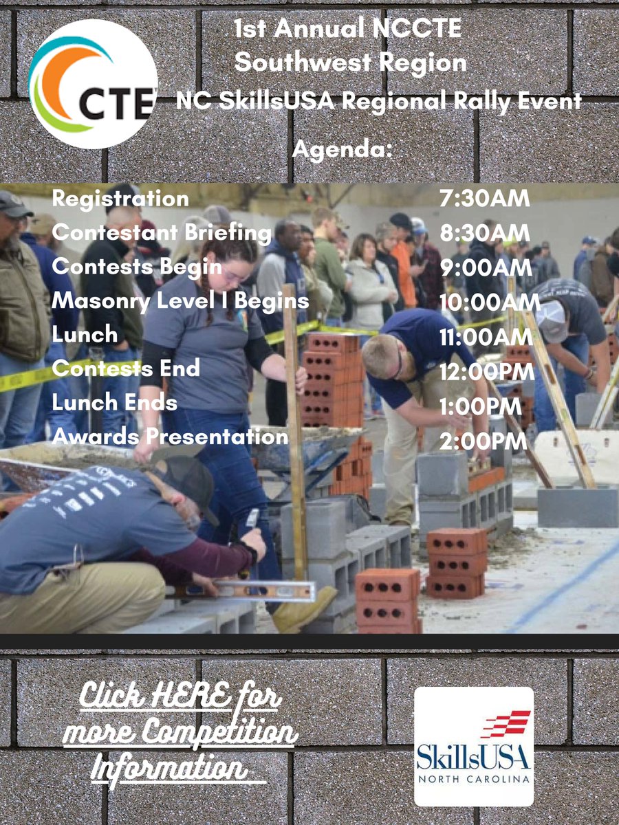 GCSCTE's tweet photo. Skills USA Regional Rally coming soon! https://t.co/IIl7wgv3sS