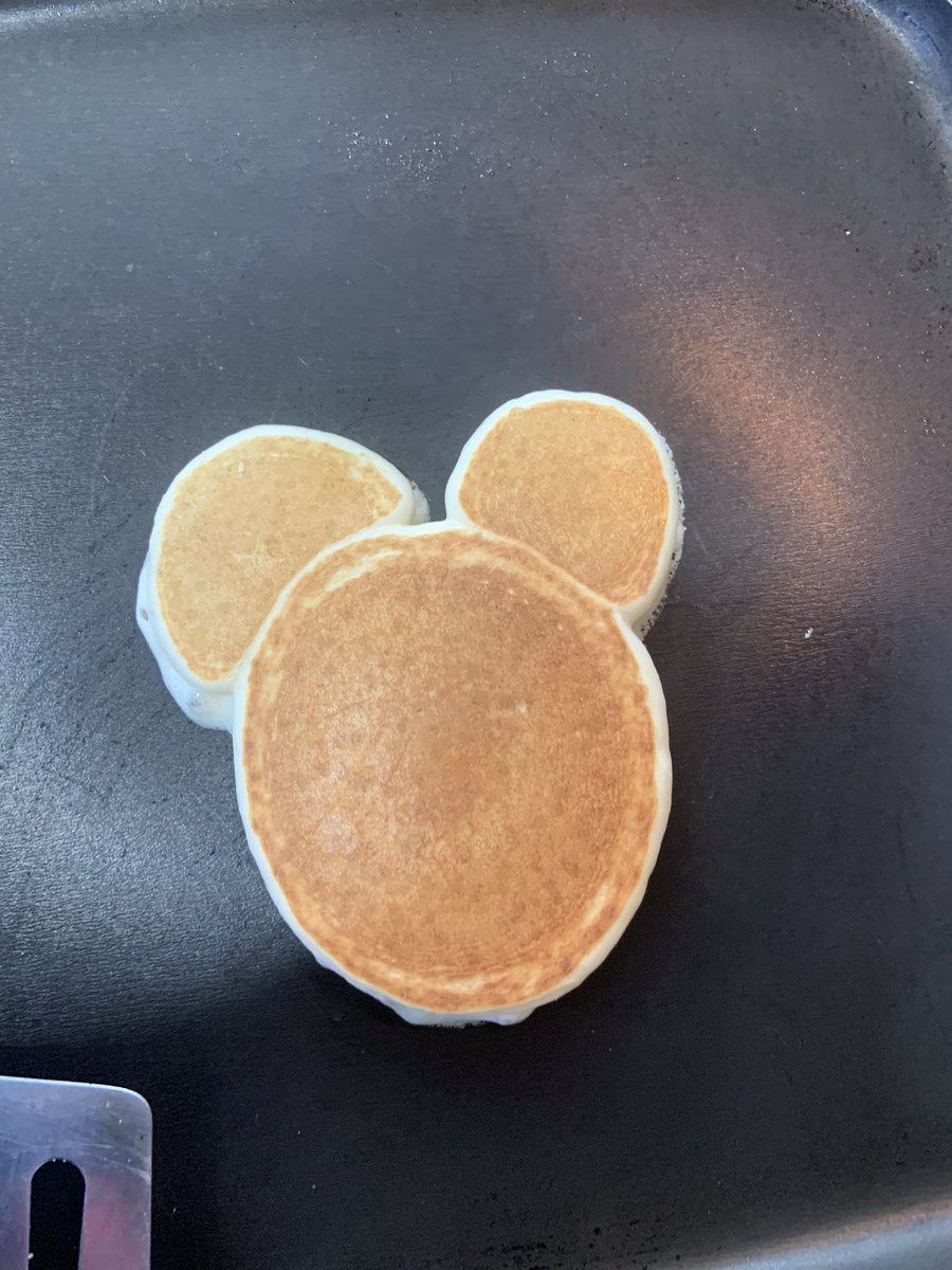 Claytonpigsby's tweet photo. My kids wanted pancakes this morning. what could be on my mind #whereswalt #MickeyMouse #veve https://t.co/2A8lzYz2qe