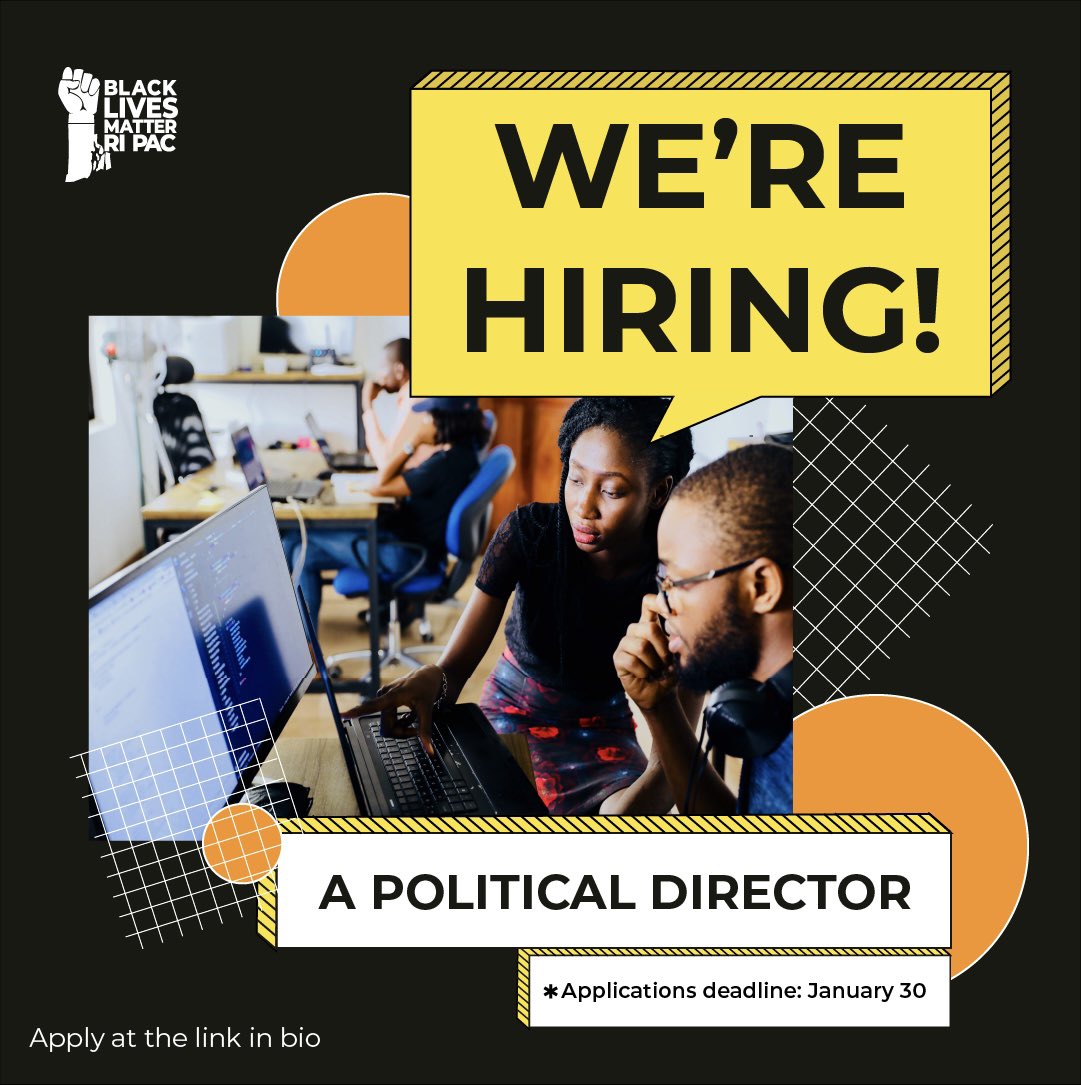 blmripac's tweet image. Are you interested in…

✅Leading organizational policy
✅Creating Community Engagement Strategy
✅Working with community partners

The Political Director might be the position for you! Apply now: forms.gle/N3miWaThNMMpgb…