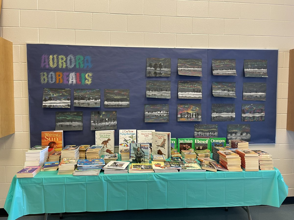 simoncin's tweet photo. Welcome to literacy week!! In celebration for literacy week, each class will get to choose a book from the book buffet.  @CElemSchool https://t.co/bWl1c9lcds