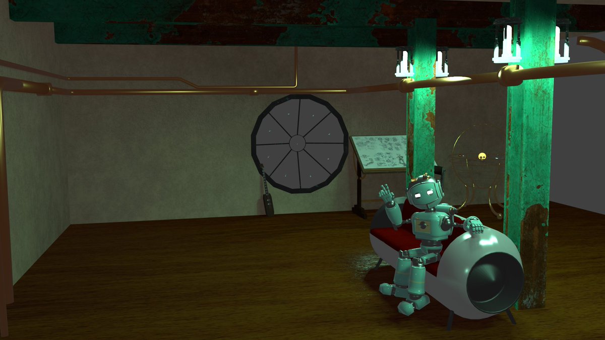 _Giga_Watts's tweet image. Its still pretty empty at the moment. But I make something new everyday to add to my little digital space. #Vtubers #VTuberUprising #RobotVtuber #Blender3d #unity3d