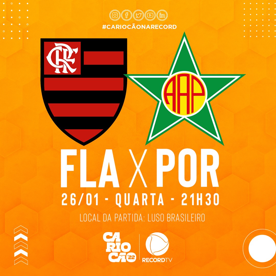 record_rio's tweet image. O CARIOCÃO TA CHEGANDO NA ÁREA! ⚽
A #RecordTvRio transmite nesta quarta-feira (26), Flamengo (@flamengo) e Portuguesa (@portuguesarioofc) às 21h30. A bola vai rolar no estádio Luso Brasileiro, na Ilha do Governador.
#CariocaoNaRecord #FutebolNaRecord #FLAXPOR