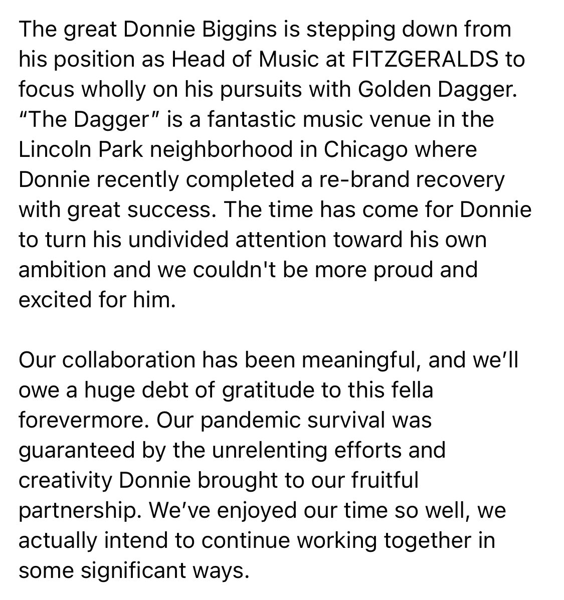 FitzGeraldsClub's tweet photo. Big News In Berwyn Y’all

@donnie_biggins @HarmonicaDunn @goldendaggerchi https://t.co/FBCrCbQGD8