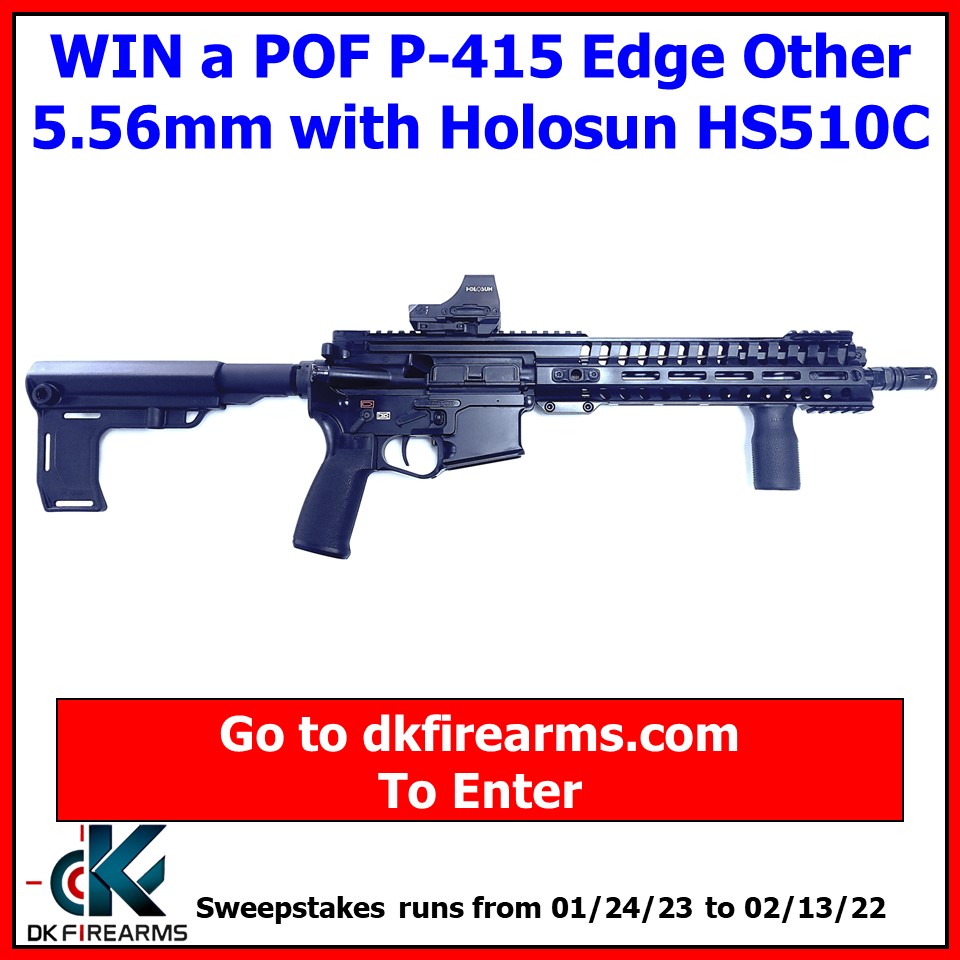 DkFirearms's tweet image. New Gun Giveaway at DK Firearms! Win a POF P-415 Edge Other 5.56mm with Holosun HS510C!

dkfirearms.com/gun-giveaway/

#gungiveaway