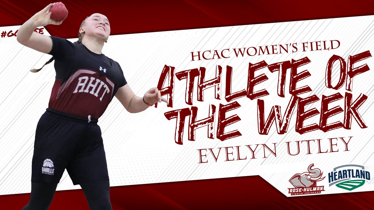 rhitsports's tweet image. TRACK AND FIELD: Congratulations to Evelyn Utley - HCAC Women's Field Athlete of the Week!  #GoRose

Evelyn set a school record in the shot put with her mark of 39' 6 1/2" on Friday night.

Full story: athletics.rose-hulman.edu/news/2022/1/24…