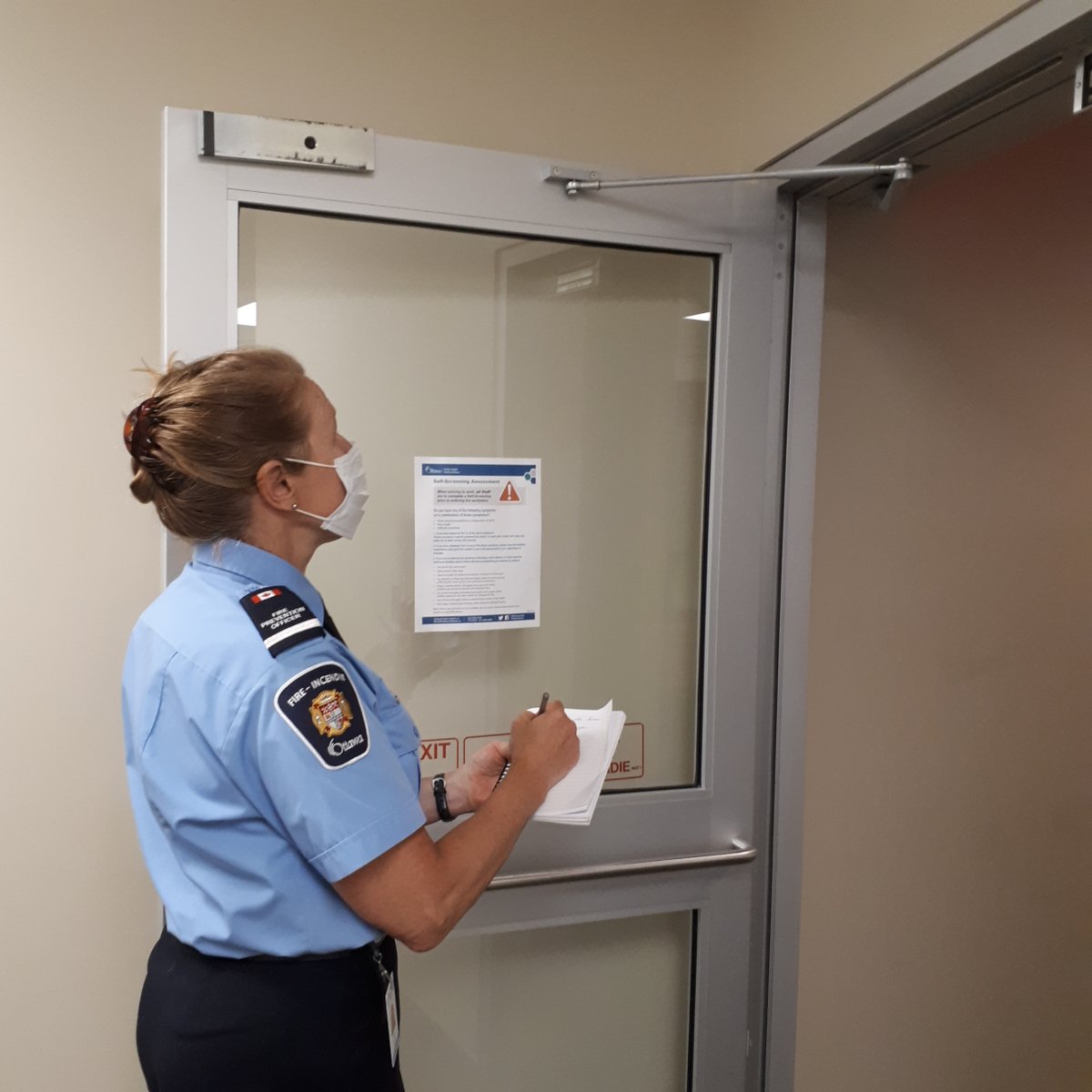 OttFirePrevent's tweet photo. Landlords! Fire-rate doors in your bldg shall remain closed when not in use. They must close &amp; latch &amp; shall not be propped open or blocked in any way. Fire doors are an integral part of the fire separation between hallways, stairwells, apartment units and service rooms. https://t.co/J4RWnHqOA5