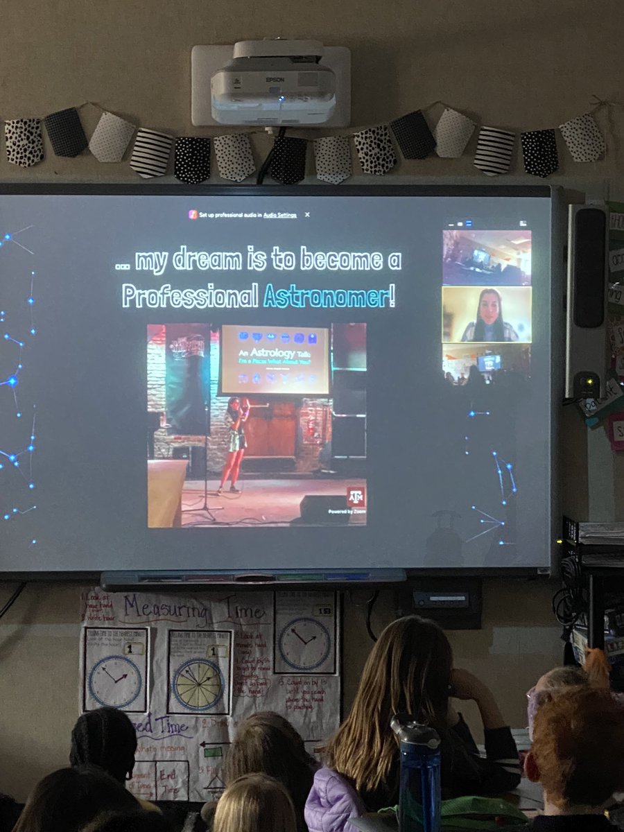 heald3rd's tweet photo. Getting to zoom with a real life astronomer! #learningalot #mymisd #minshewcolts https://t.co/2qACFLV9SL