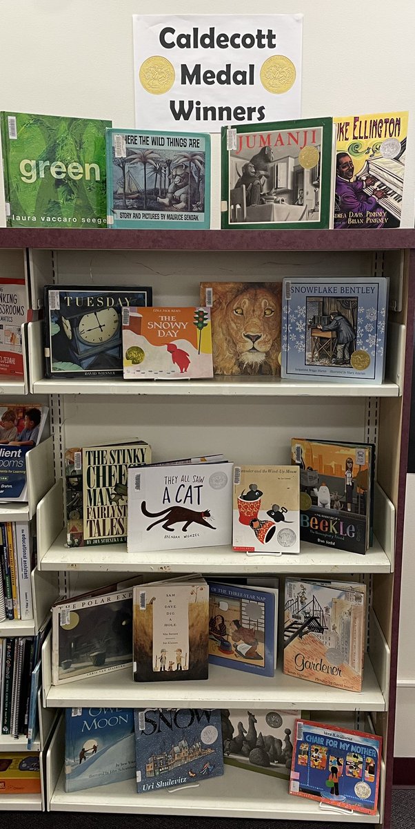 Here is <a href="/AdMacAllStars/">AdelaideMacDonald PS</a> display of past Caldecott winners and runner ups. 2022 winners and honourable mentions are not at our library but they are on the “to buy” list!