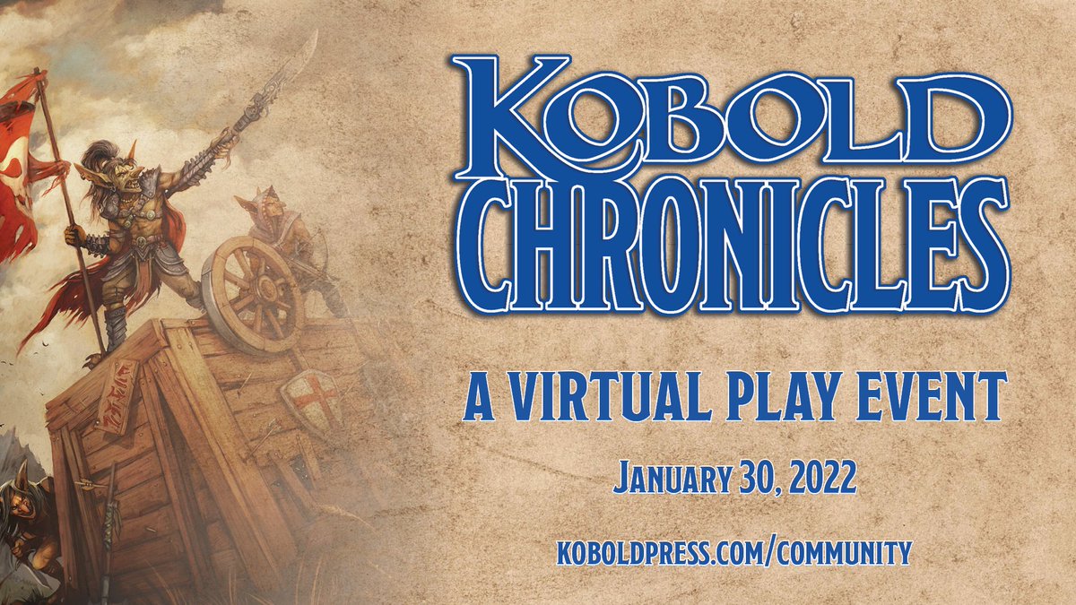 KoboldPress's tweet image. Roll up! Roll up for community play!

Slot 1: 9:00 AM - 1:00 PM ET
Slot 2: 1:30 PM - 5:30 PM ET
Slot 3: 6:00 PM - 10:00 PM ET

Get your tickets and join the adventure: koboldpress.com/community

#dnd #dnd5e #KoboldPress