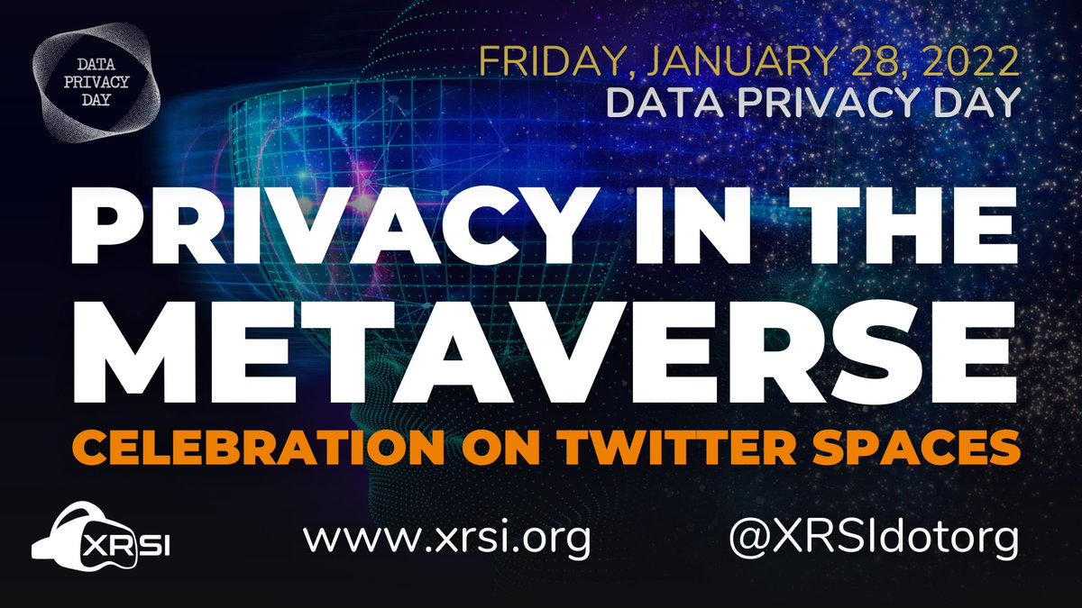 Tune in Twitter Spaces this Friday for a whole day on #privacy in the #Metaverse.

Led by our CEO <a href="/KavyaPearlman/">Kavya Pearlman</a>, we celebrate #DataPrivacyDay focusing on the challenges we face in the era of Constant Reality Capture due to massive data collection. 

x.com/i/spaces/1yoJM…
