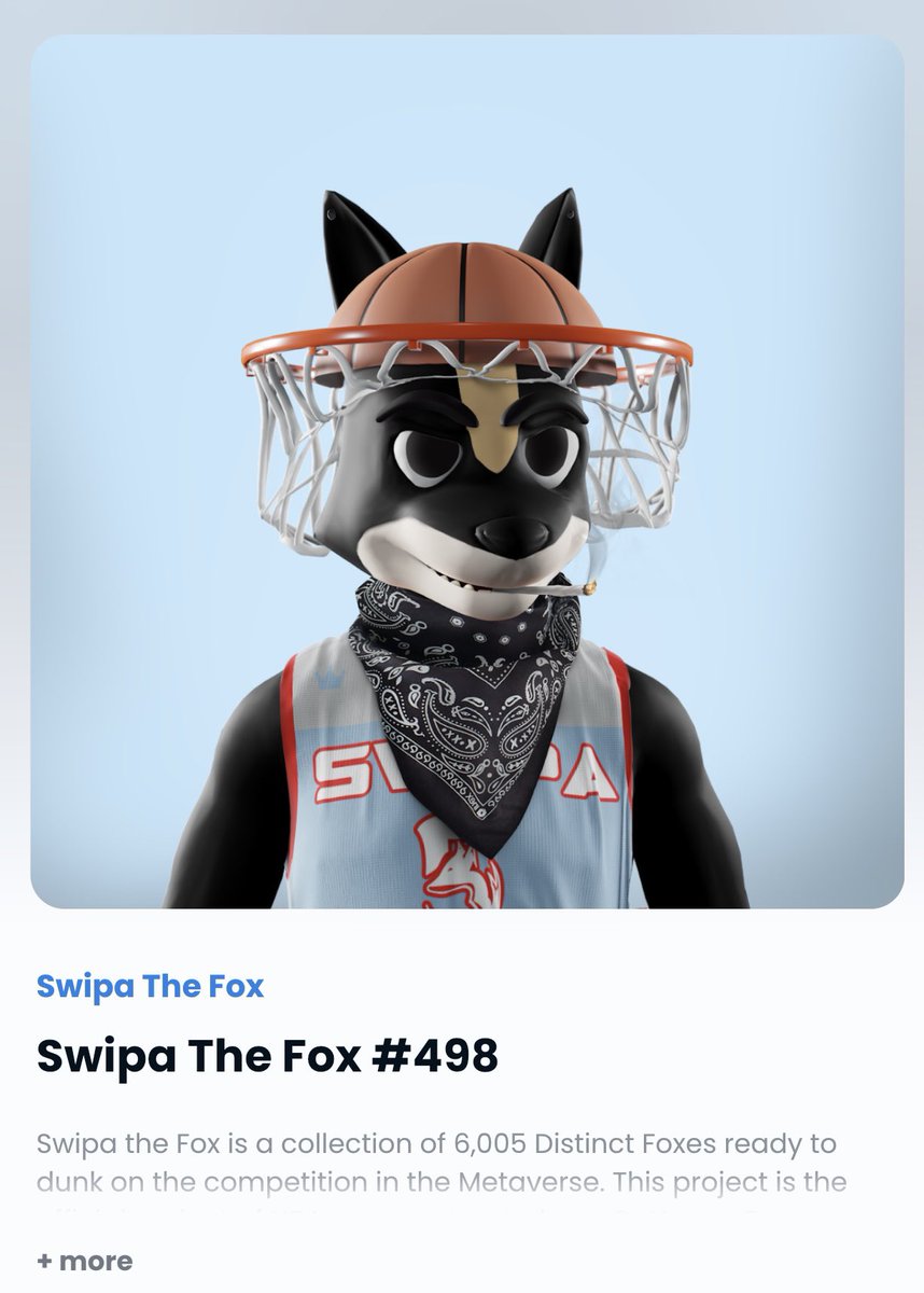 JordanINDO's tweet photo. Just copped my first #SWIPATHEFOXNFT can’t wait to see what this project has in store! 🚀 https://t.co/BHZkkZ4q1D