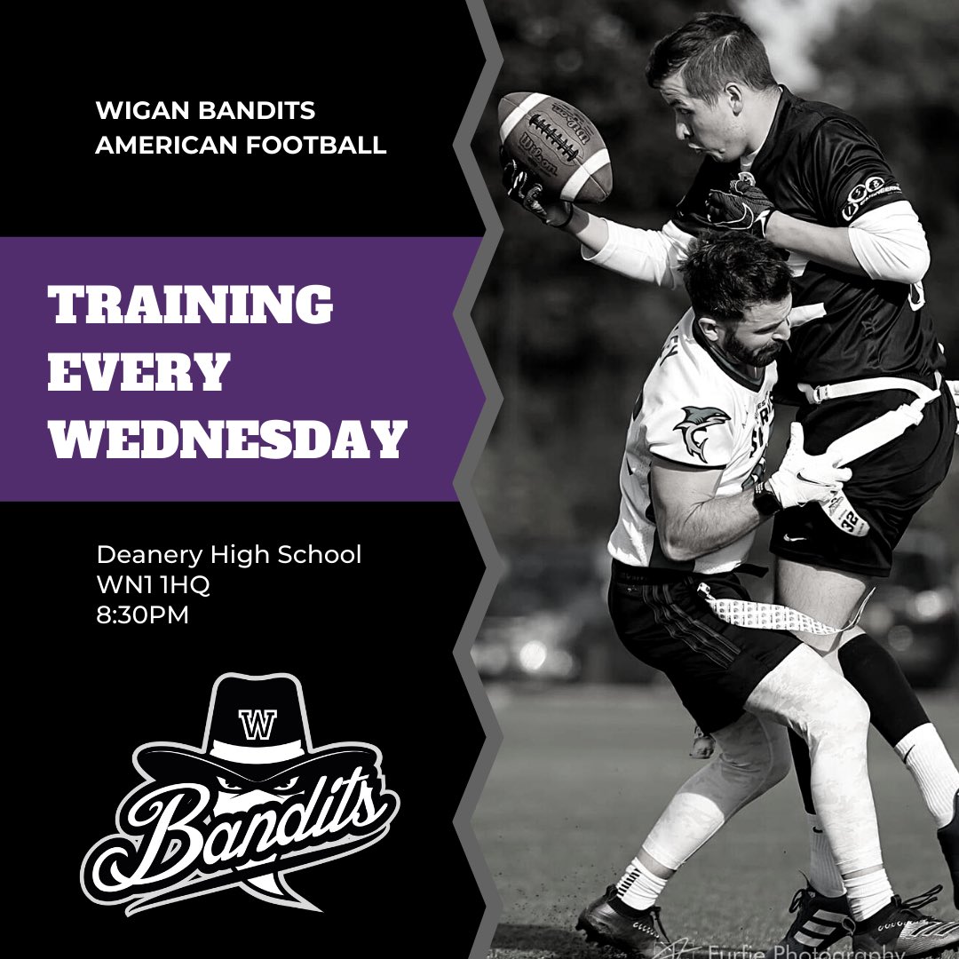 Fancy giving American football a go after watching the playoffs at the weekend?
The Bandits welcome new and experienced players every Wednesday night.
If you want to give it a try drop up a message 🏈
