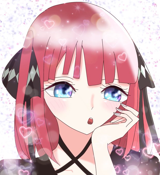ひぃこ氏@イラスト垢さんがTwitterに投稿した中野二乃(五等分の花嫁)のイラスト。