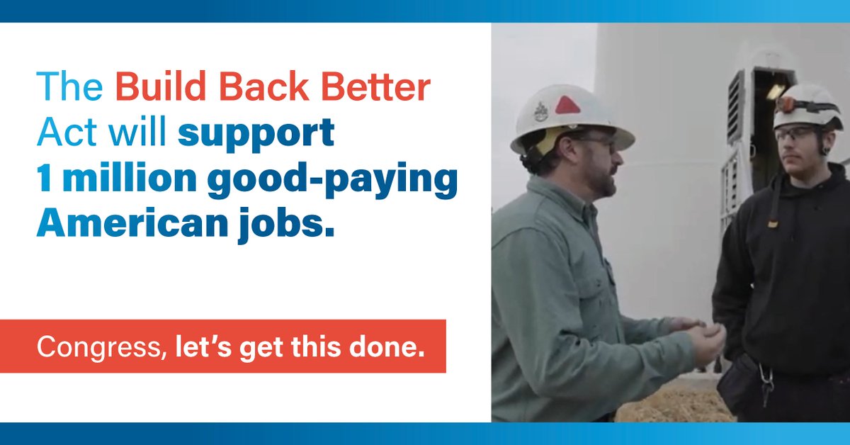 InvenergyLLC's tweet photo. If Congress passes the Build Back Better Act, the U.S. would more than double clean energy investment to $750 billion and create 1 million good-paying American jobs by 2030. The time to #ActOnBuildBackBetter is now. Read the industry letter urging action. https://t.co/gJmWCybnto https://t.co/VmOZFO4R6t